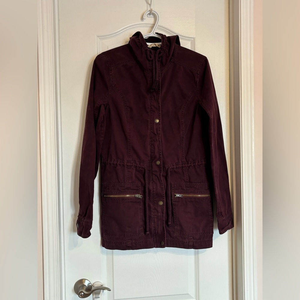 Hollister Deep Burgundy Utility Jacket